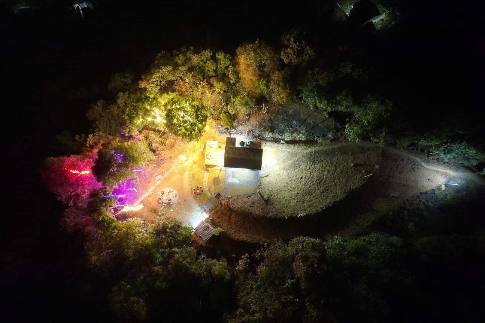 The hillside after dark
